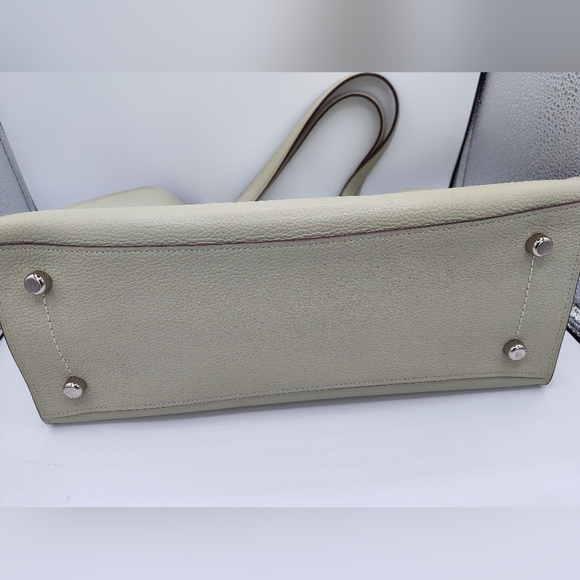 Coach Charlie Carryall Tote 25137 Sage Green Pebbled Leather Satchel 2017 - Picture 6 of 8